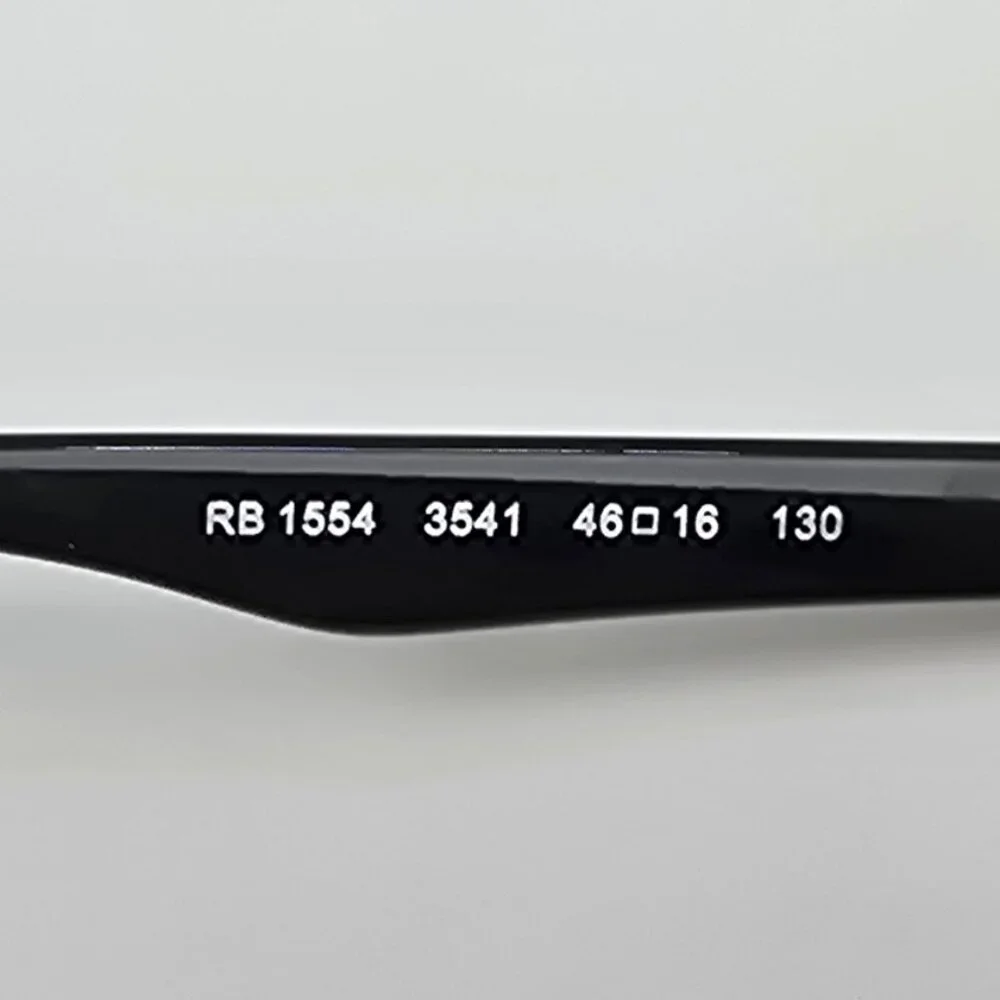 Ray-Ban RB1554 3541 Polished Transparent Black Kids Phantos Eyeglasses Frame